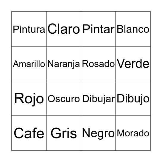 4 Bingo Card