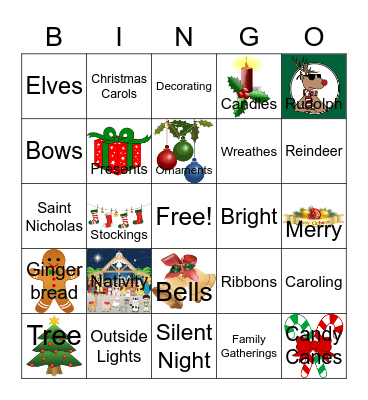 Christmas Fair Board Bingo Card
