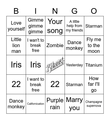 Round 1 Bingo Card