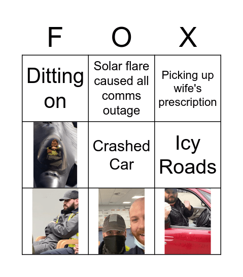 Foxy Bingo Card