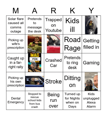 Foxy Bingo Card