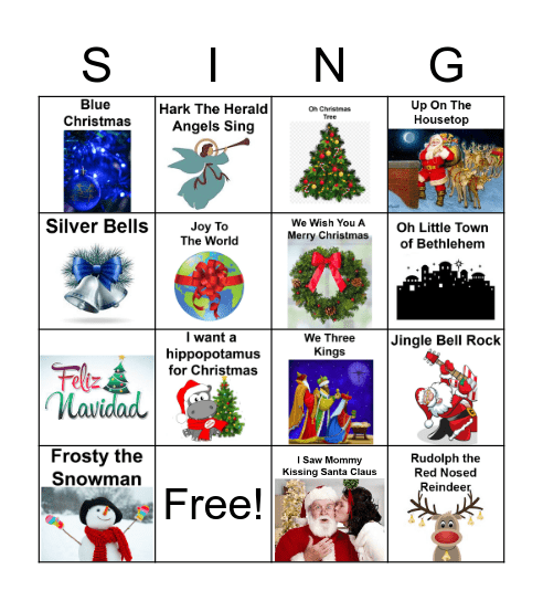 Carol Bingo Card