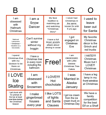 Kentucky Cardiology Christmas Bingo Card