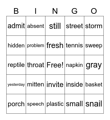 Bingo Card