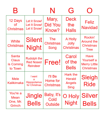 Discipleship Christmas Party Bingo Card