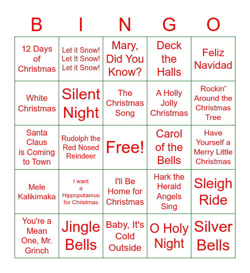 Discipleship Christmas Party Bingo Card