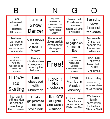 Kentucky Cardiology Christmas Bingo Card