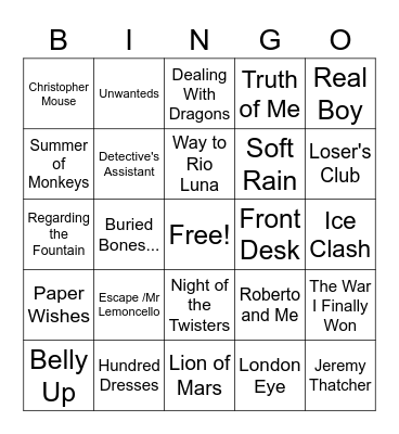 Untitled Bingo 4/5 BOB 2022-23 Bingo Card