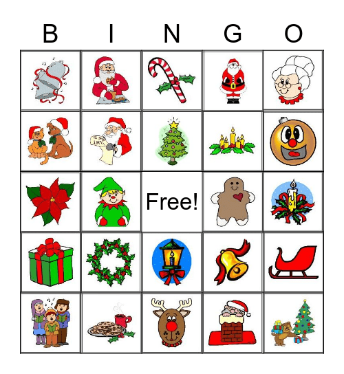 Karácsonyi bingó Bingo Card