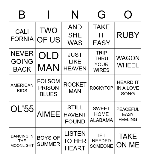 CARTER LUMBER KINGFISH BINGO Card