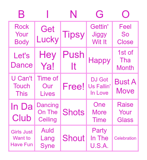 Let's Celebrate! Bingo Card