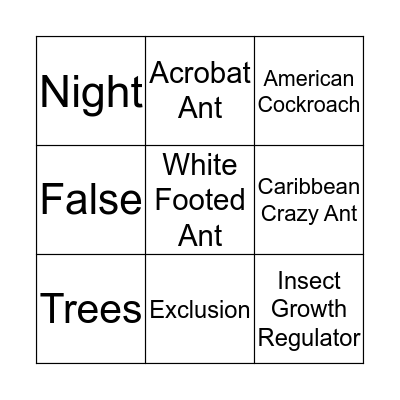 Sandpiper Bingo Card