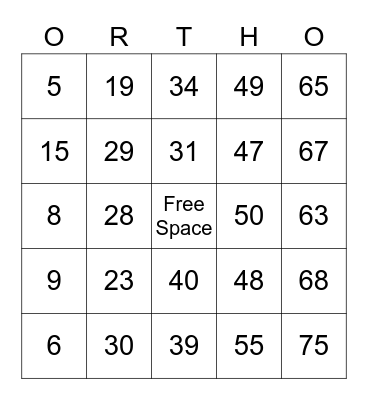 Scheduling Bingo Card