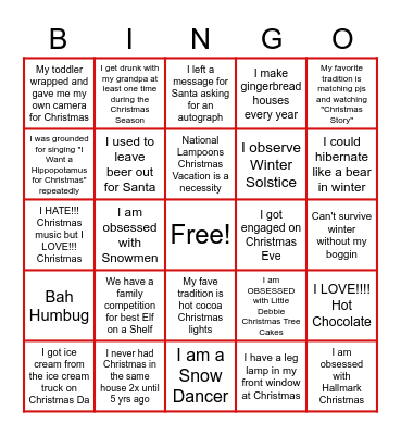 Cardiology Christmas Bingo Card