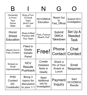 FAST_FURIOUS_FUN Bingo Card