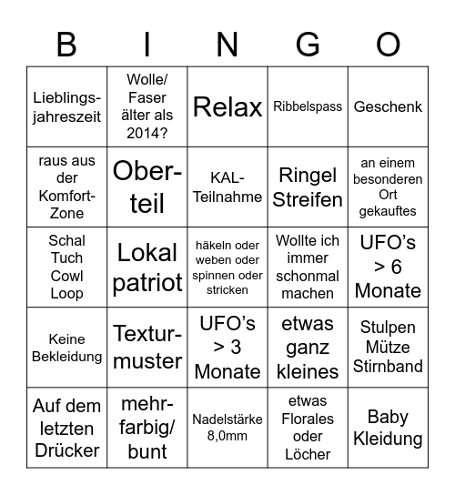 Bingo Card