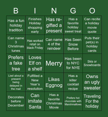 Build-A-Bond Jingle Bingo Card