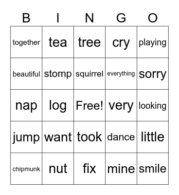 Story Club BINGO!!! :) Bingo Card