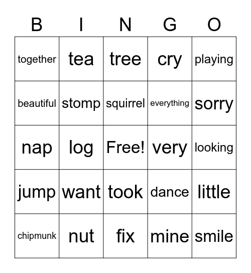Story Club BINGO!!! :) Bingo Card