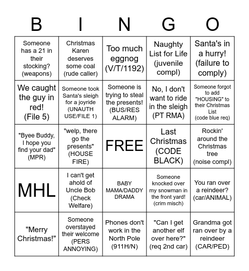 Merry Grinchmas Bingo Card