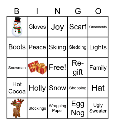 Team CAT Holiday Bingo Card