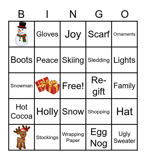 Team CAT Holiday Bingo Card