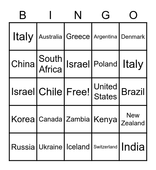 Lond Bingo Card