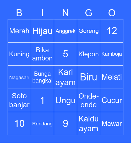 Papan Bingo Punya YEONJUN Bingo Card