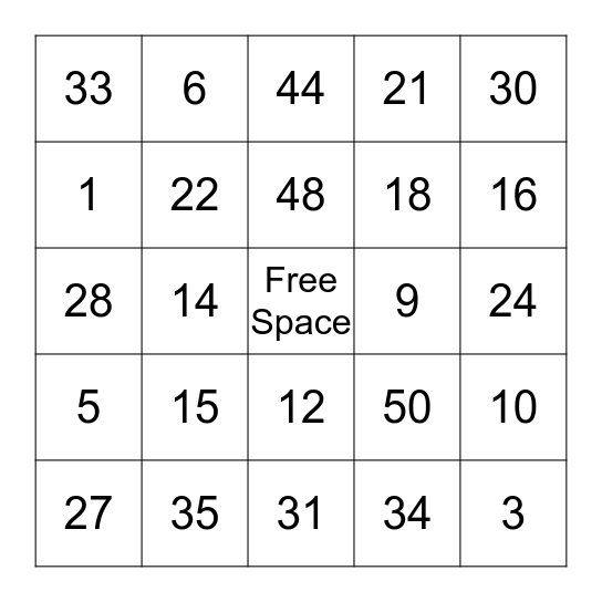 Bingo Card