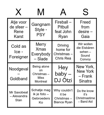 KERSTSWINGO Bingo Card