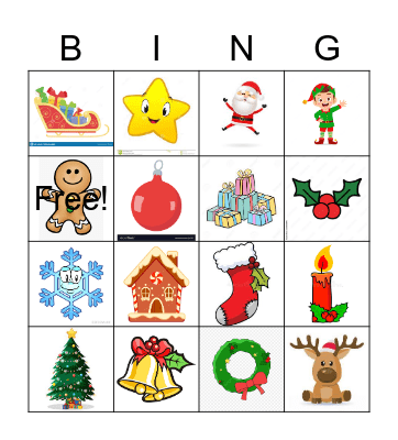 Christmas Yellow I class Bingo Card