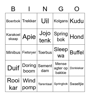 Oppad Noordkaap Bingo Card