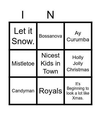 NDC CHRISTMAS BINGO! Bingo Card