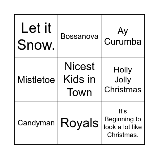 NDC CHRISTMAS BINGO! Bingo Card