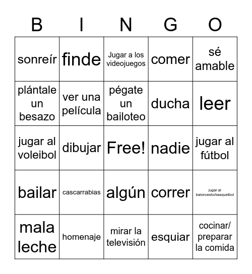 Cómo tener un buen día Bingo Card