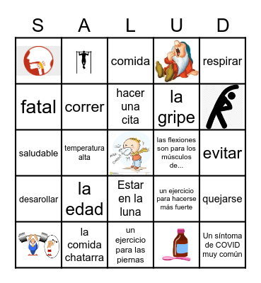 Unidad 2 Bingo Card