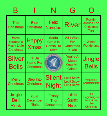 14 AR Flt Christmas Music Bingo Card