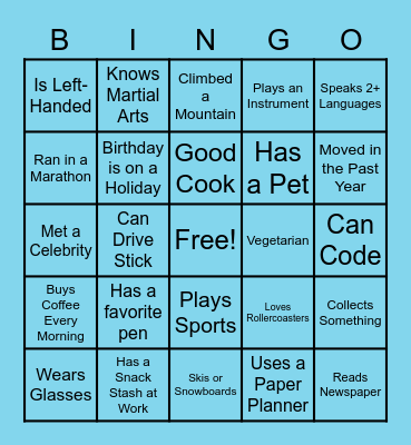 ECD Icebreaker! Bingo Card