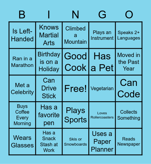 ECD Icebreaker! Bingo Card