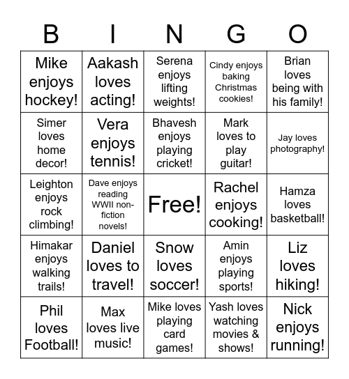 CSI BINGO Card