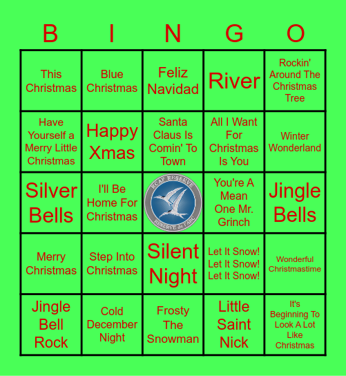 14 AR Flt Christmas Music Bingo Card