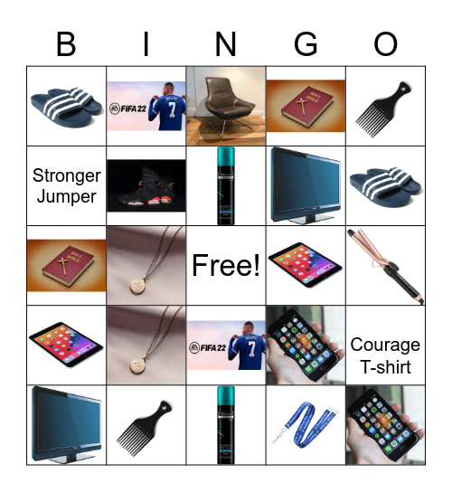 Picture Bingo Card