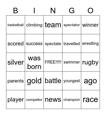 EP1/U6/1 Bingo Card
