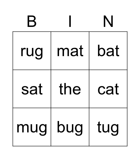 K Bingo Card