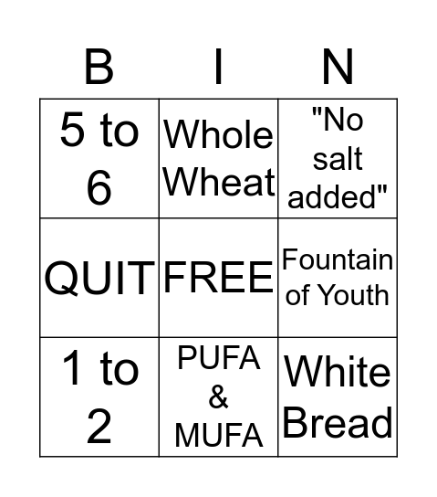 Bingo  Bingo Card