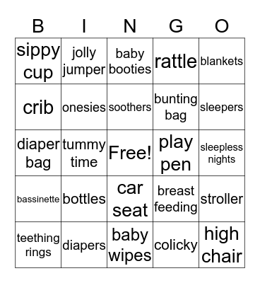 Ruby's Bingo Card