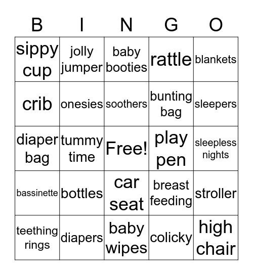 Ruby's Bingo Card