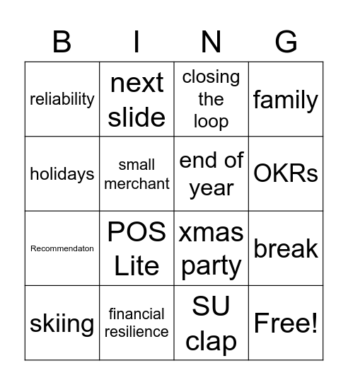 EOY AHB Bingo Card