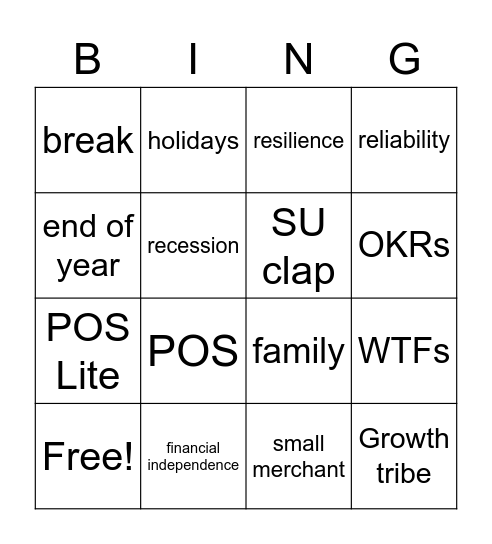 EOY AHB Bingo Card