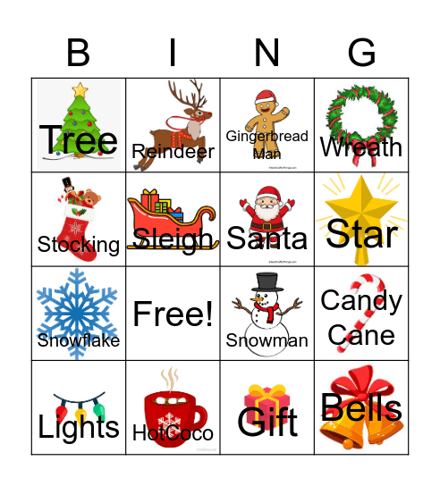 Christmas Bingo Card